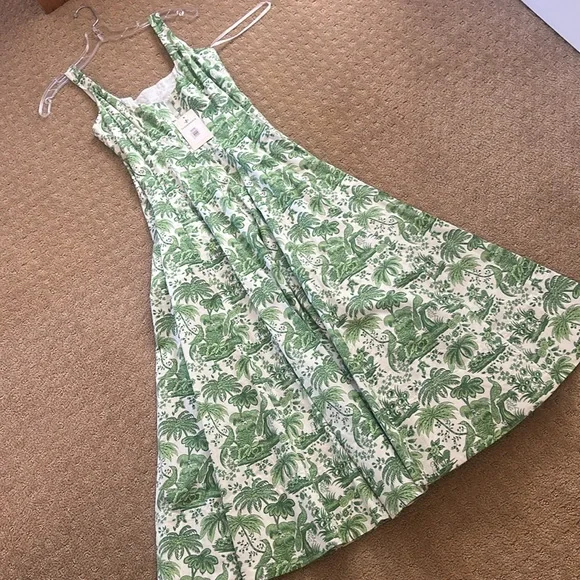 Staud Wells dress in clover toile print - Picture 5 of 7